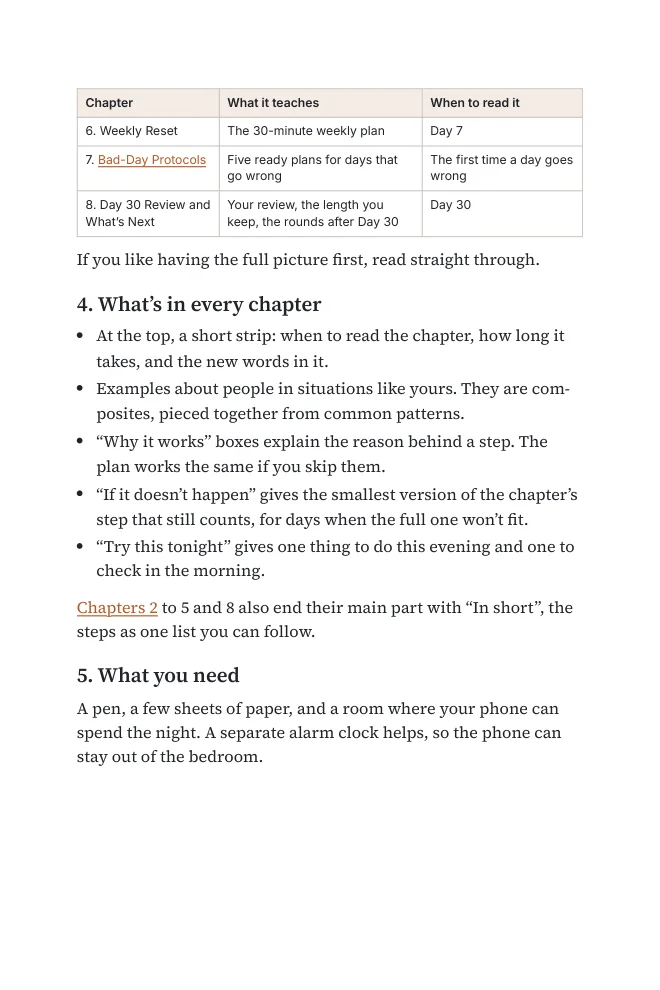Playbook contents: nine chapters