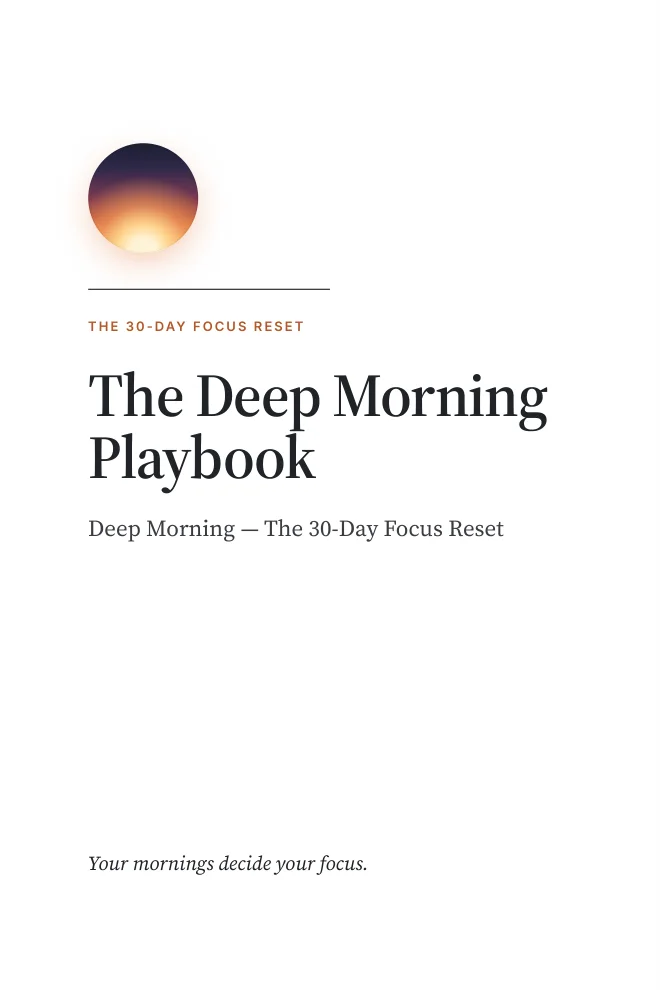 The Deep Morning Playbook, title page