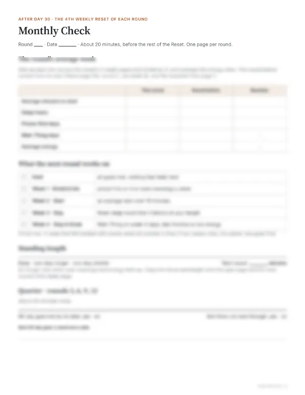 Printable Tracker, Monthly Check page (preview)